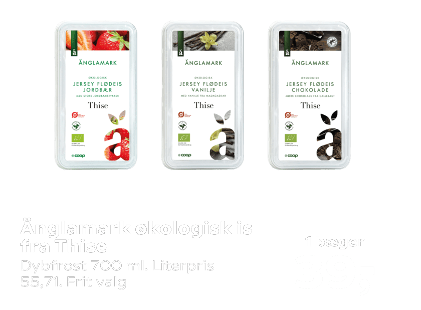 Änglamark økologisk is fra Thise