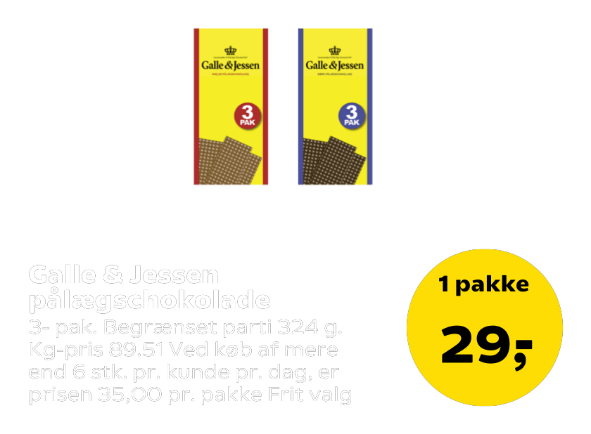 Galle & Jessen pålægschokolade