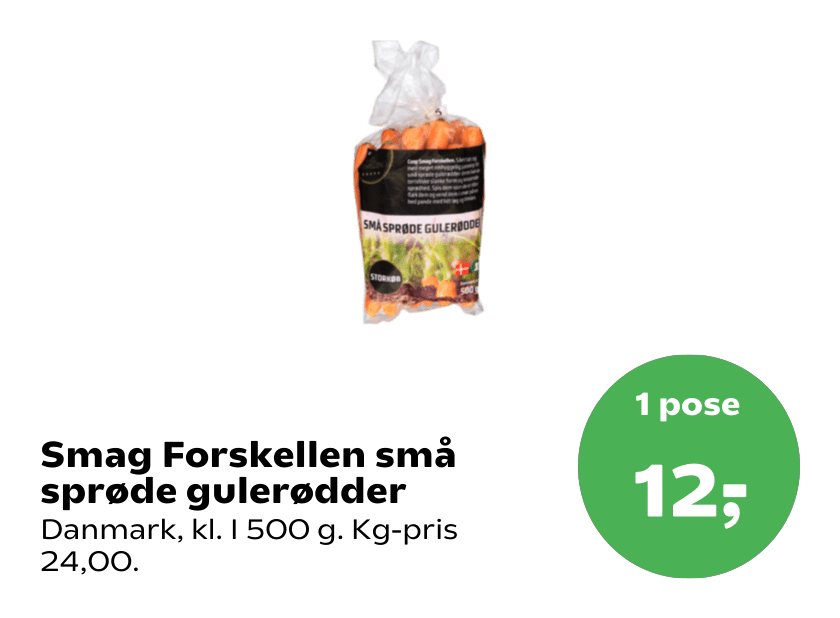 Smag Forskellen små sprøde gulerødder