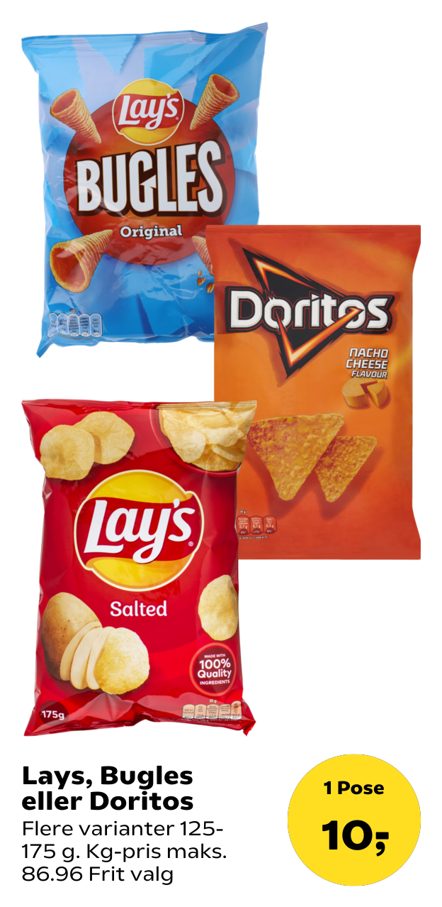 Lays, Bugles eller Doritos