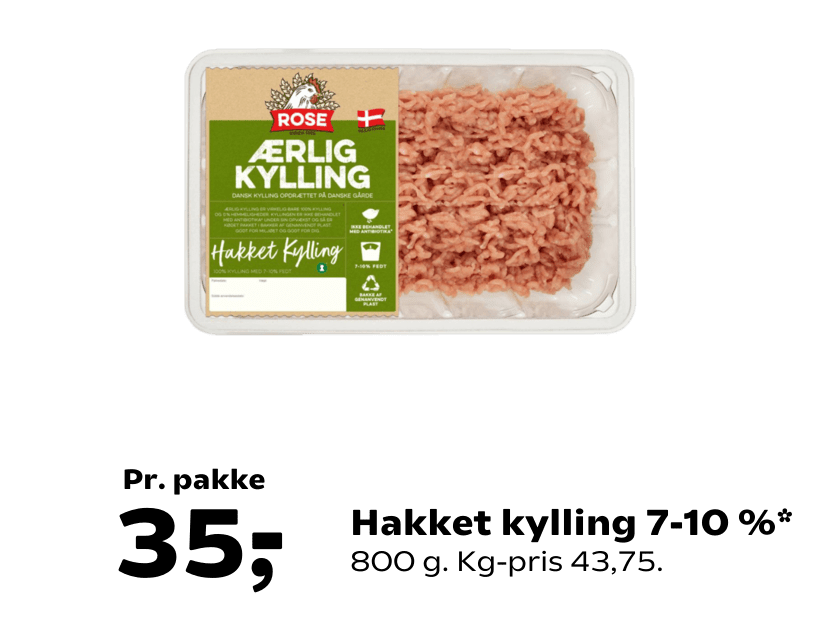 Hakket kylling 7-10 %