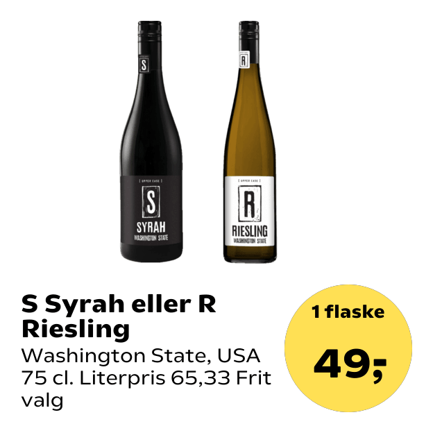 S Syrah eller R Riesling