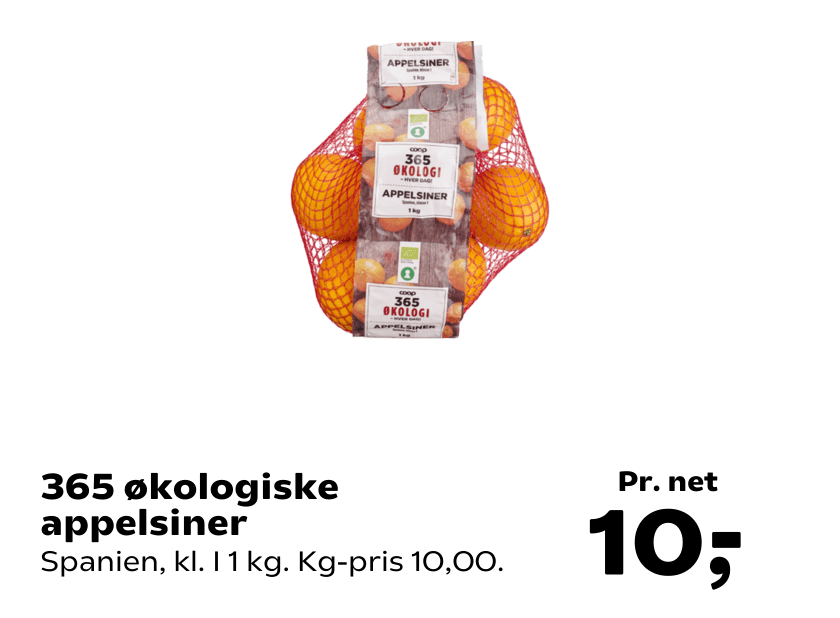 365 økologiske appelsiner