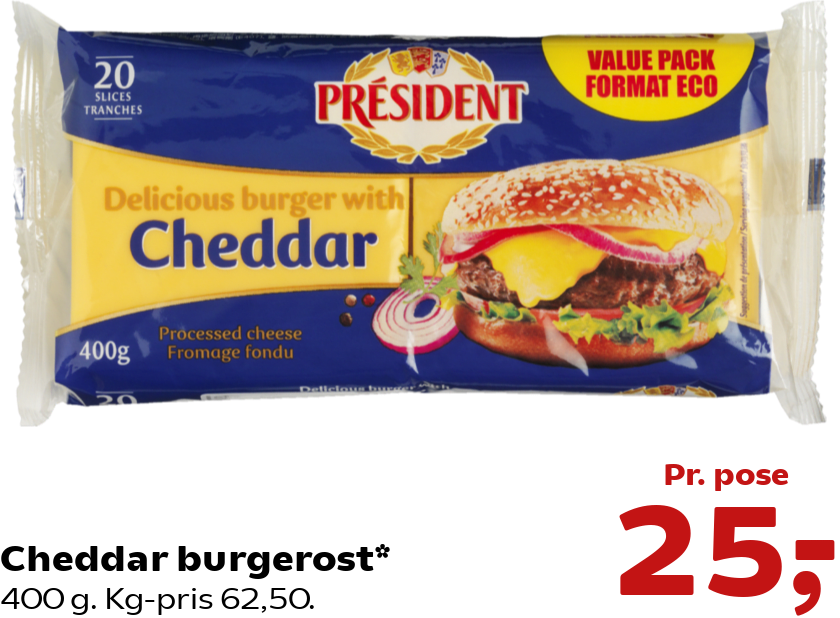Cheddar burgerost