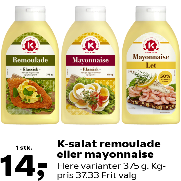K-salat remoulade eller mayonnaise
