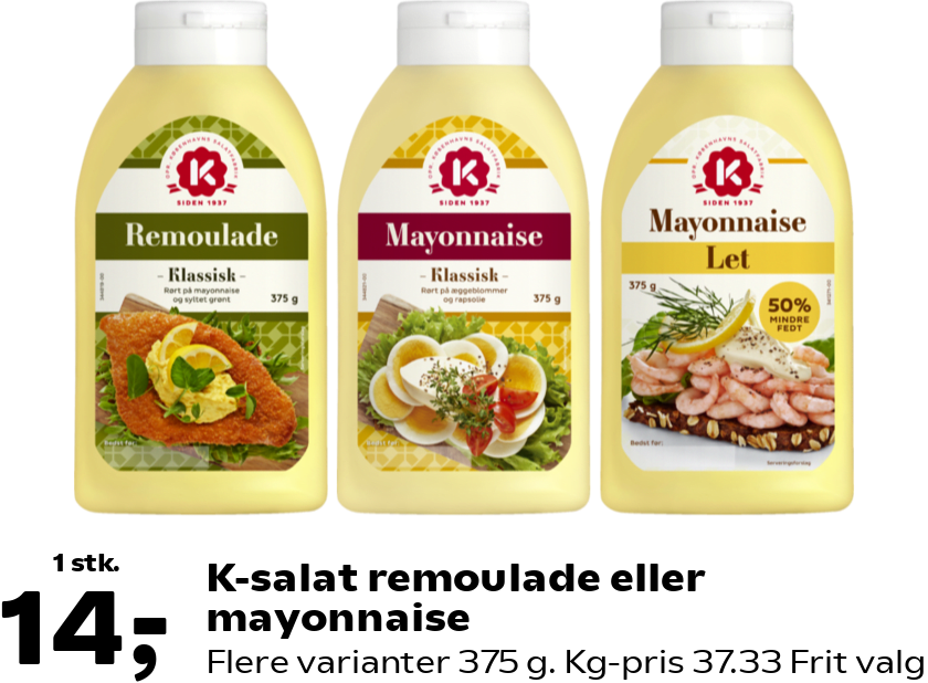 K-salat remoulade eller mayonnaise