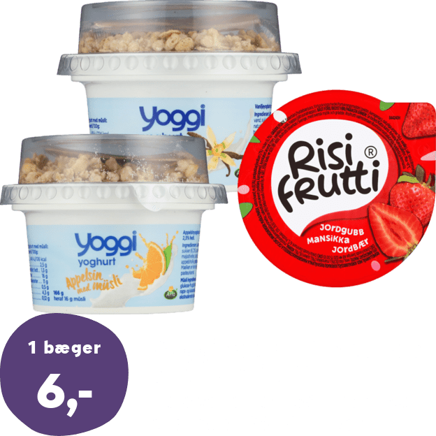 Yoggi yoghurt med top eller Risifrutti