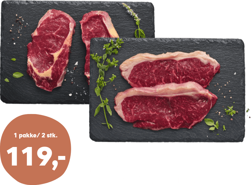 Thise og Ko. økologiske entrecotes eller ribeyes