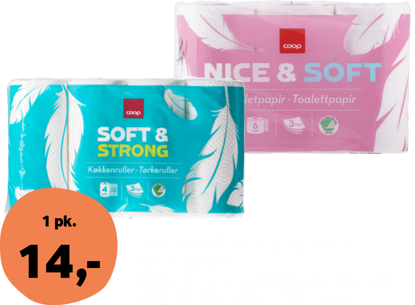 Nice & Soft toiletpapir eller køkkenrulle