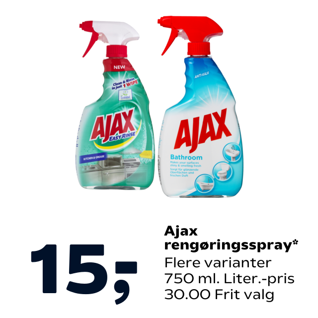 Ajax rengÃÂ¸ringsspray