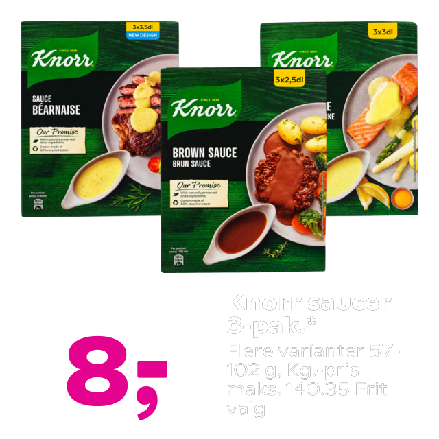 Knorr saucer 3-pak.