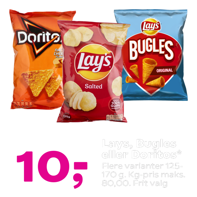 Lays, Bugles eller Doritos