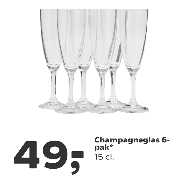 Champagneglas 6-pak