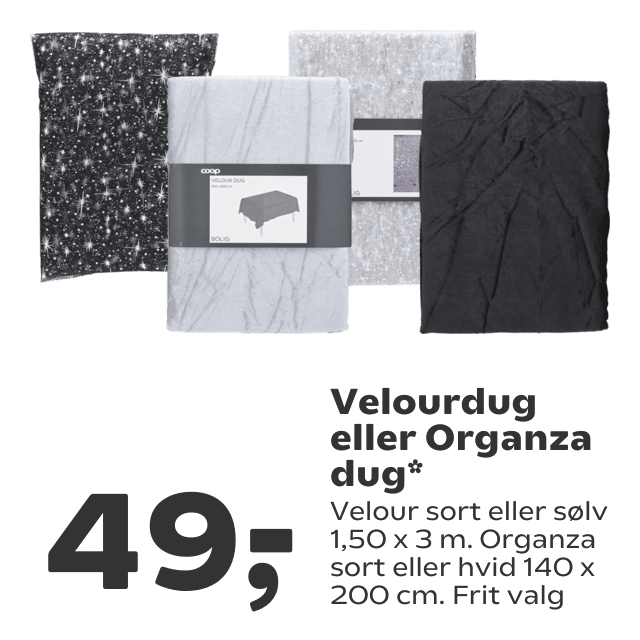 Velourdug eller Organza dug
