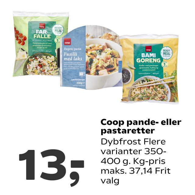 Coop pande- eller pastaretter