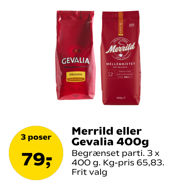 Merrild eller Gevalia 400g