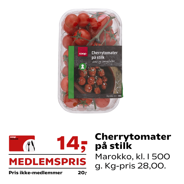 Cherrytomater på stilk