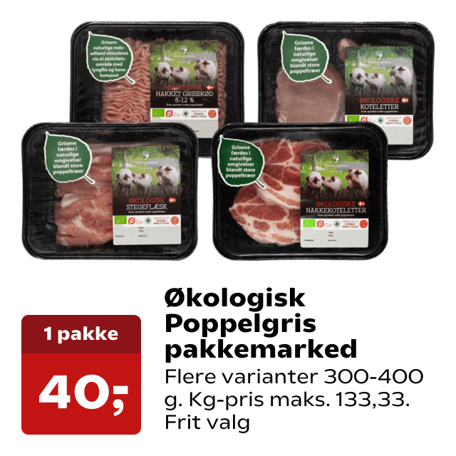 Økologisk Poppelgris pakkemarked
