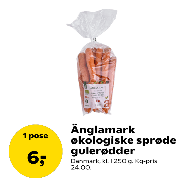 Änglamark økologiske sprøde gulerødder