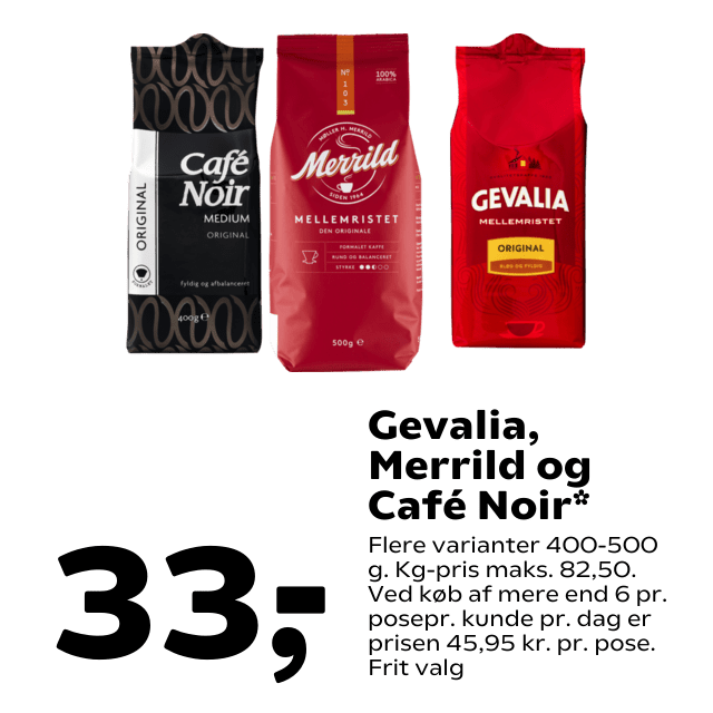 Gevalia, Merrild og CafÃÂ© Noir