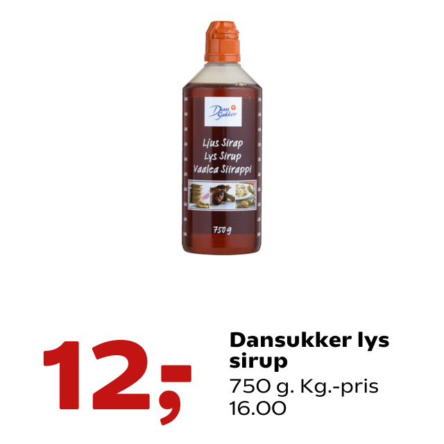 Dansukker lys sirup