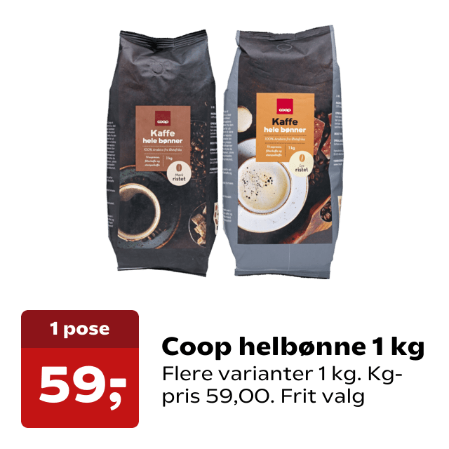Coop helbønne 1 kg