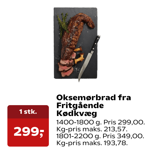Oksemørbrad fra Fritgående Kødkvæg