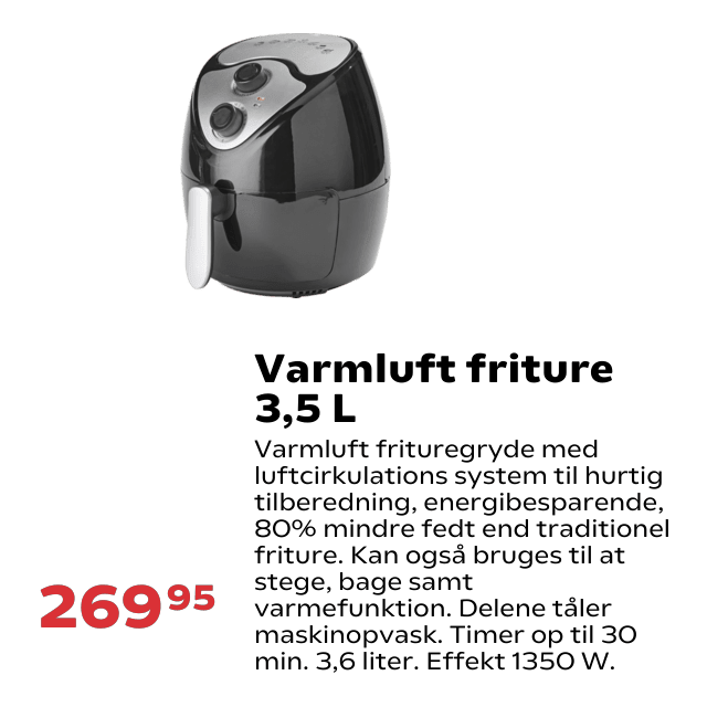 Varmluft friture 3,5 L