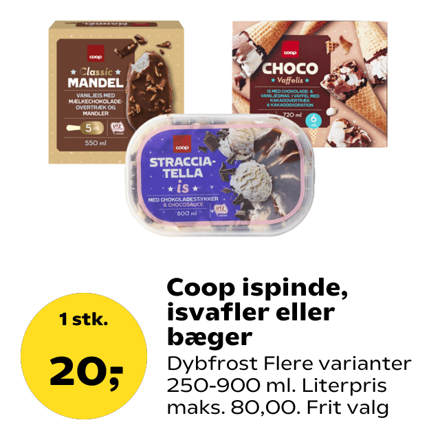 Coop ispinde, isvafler eller bæger