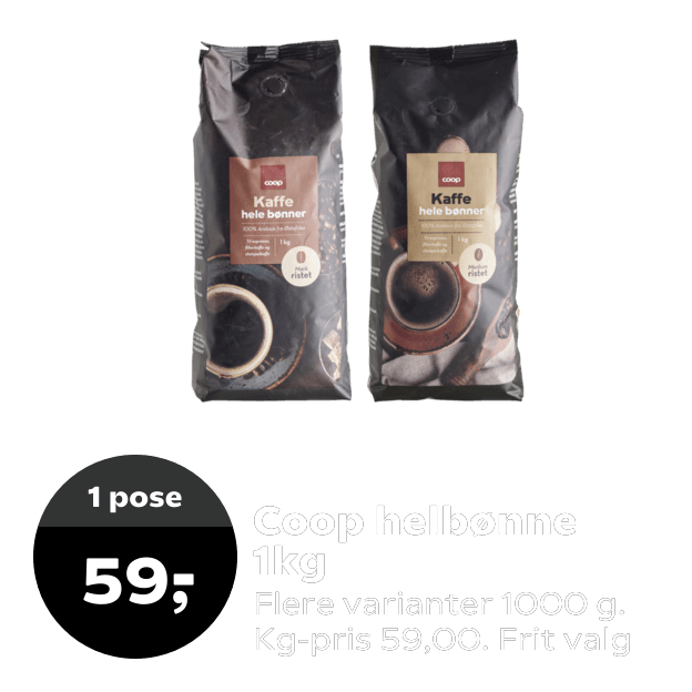 Coop helbønne 1kg