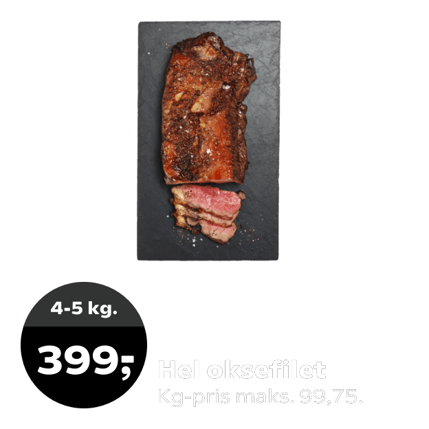 Hel oksefilet