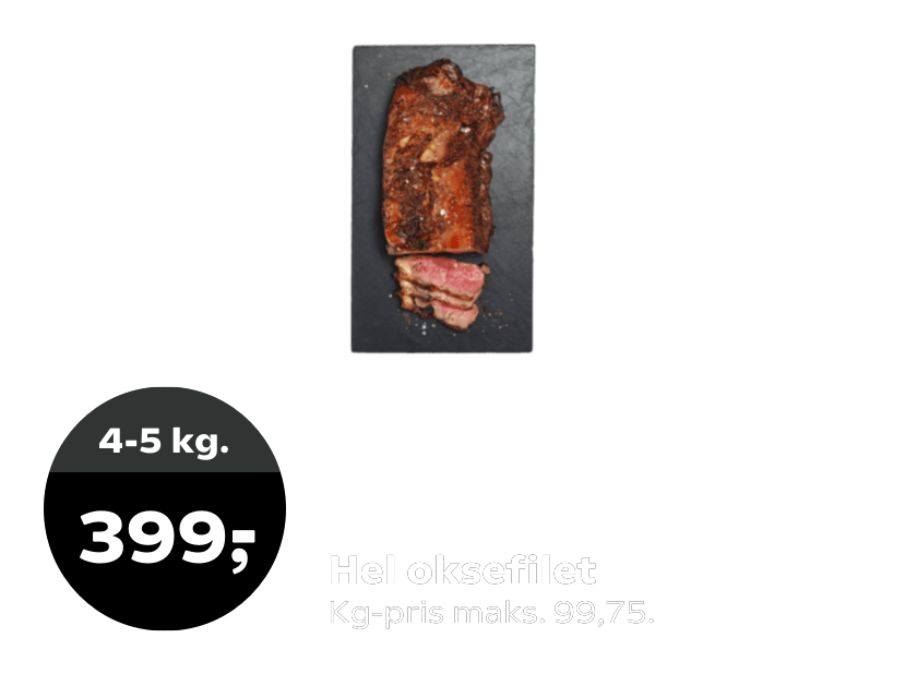 Hel oksefilet