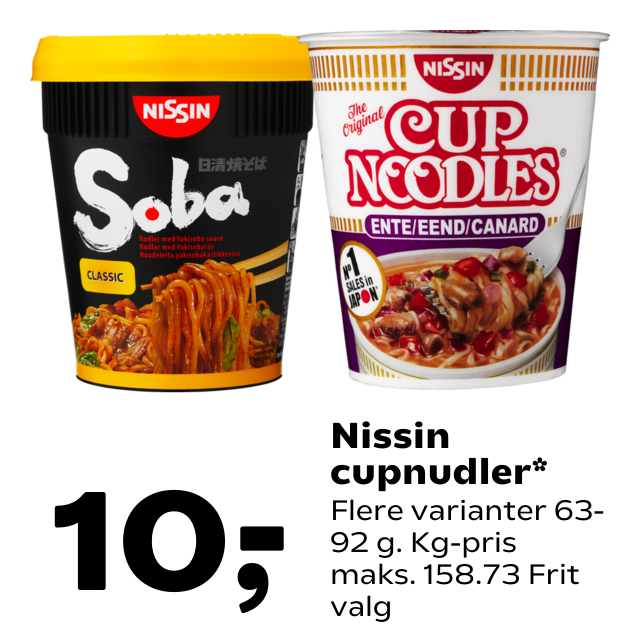 Nissin cupnudler