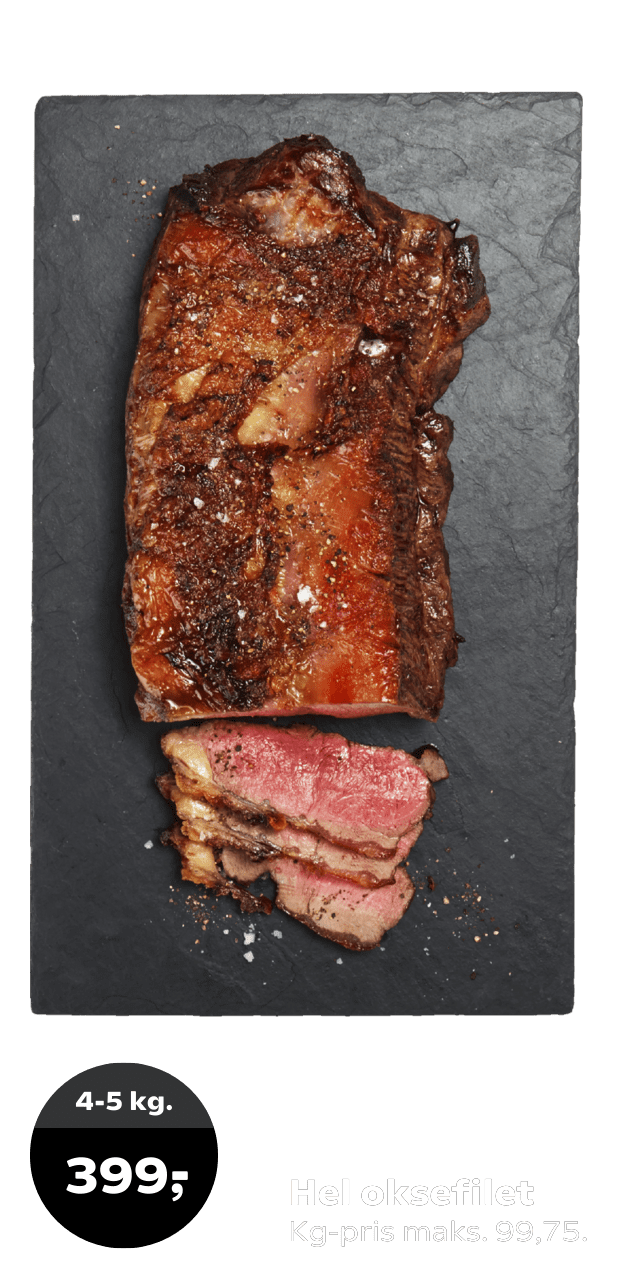 Hel oksefilet