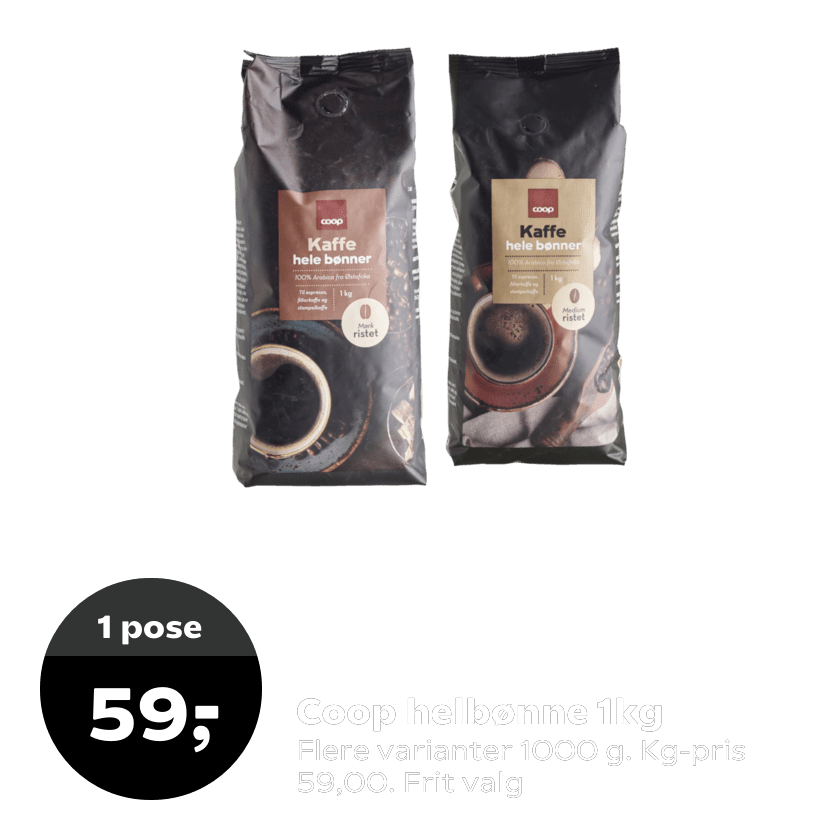 Coop helbønne 1kg