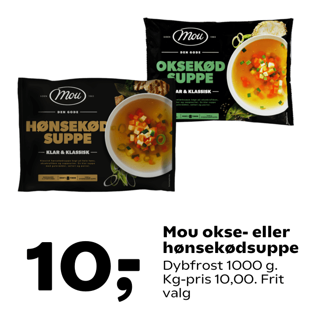Mou okse- eller hÃÂ¸nsekÃÂ¸dsuppe