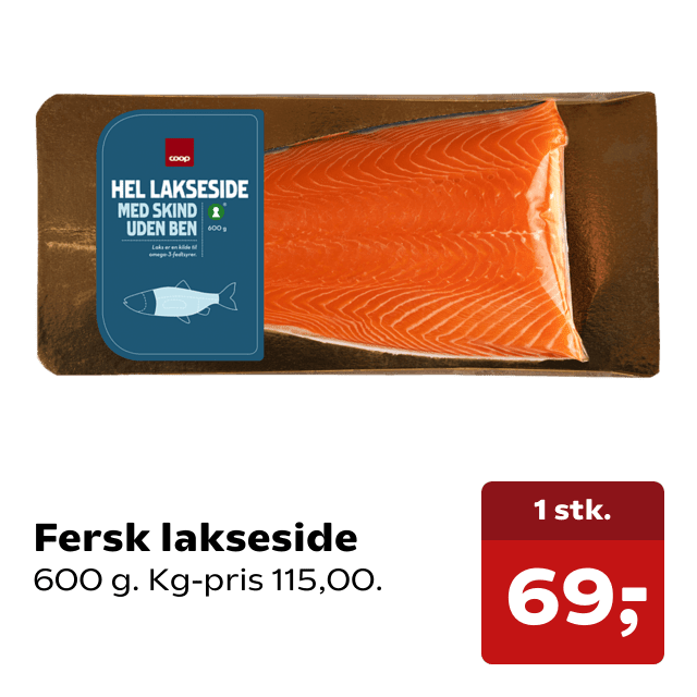 Fersk lakseside