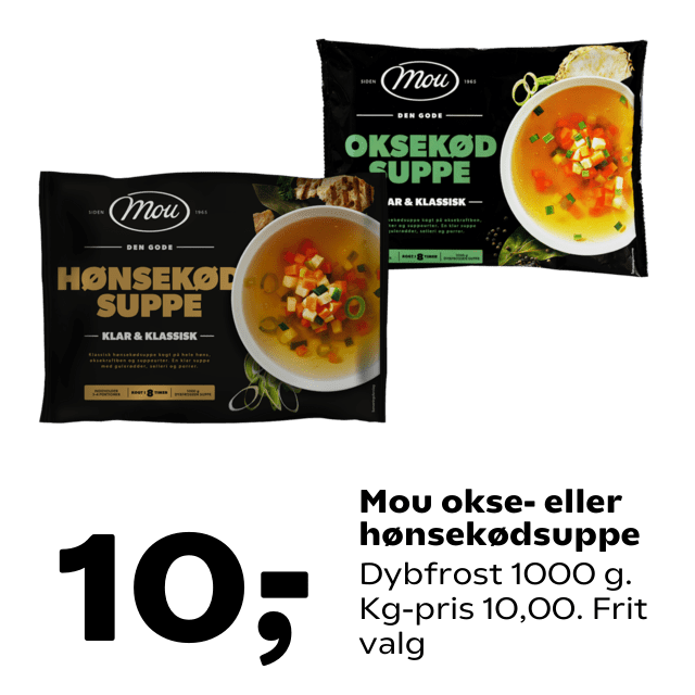 Mou okse- eller hÃÂ¸nsekÃÂ¸dsuppe