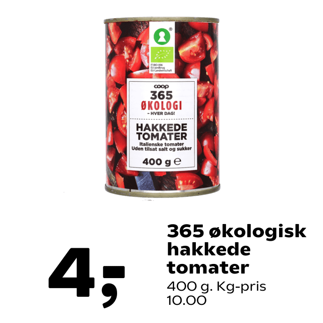 365 ÃÂ¸kologisk hakkede tomater