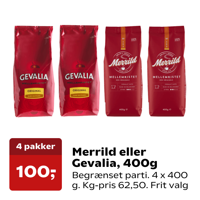 Merrild eller Gevalia, 400g