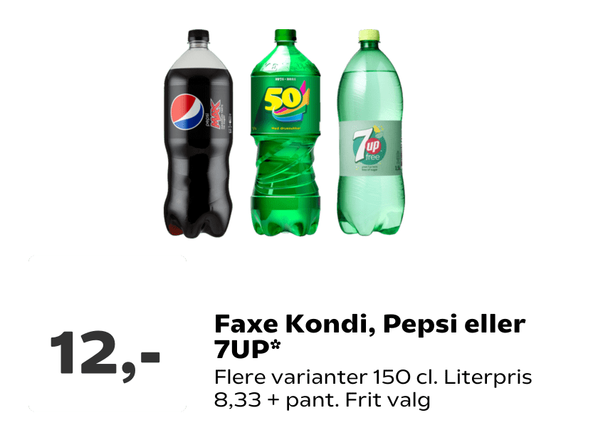 Faxe Kondi, Pepsi eller 7UP
