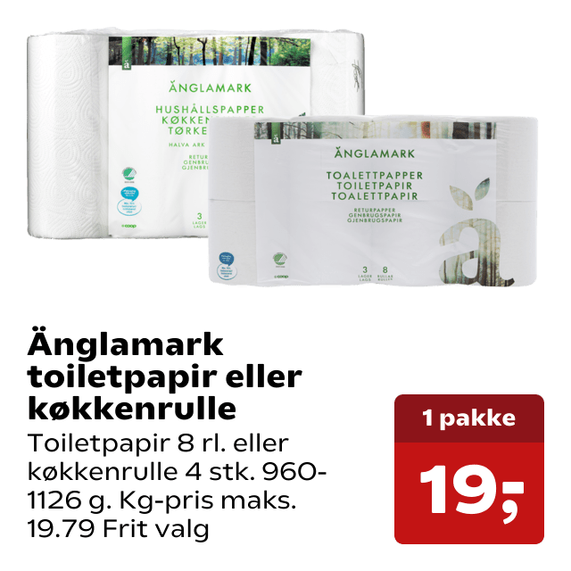 Änglamark toiletpapir eller køkkenrulle