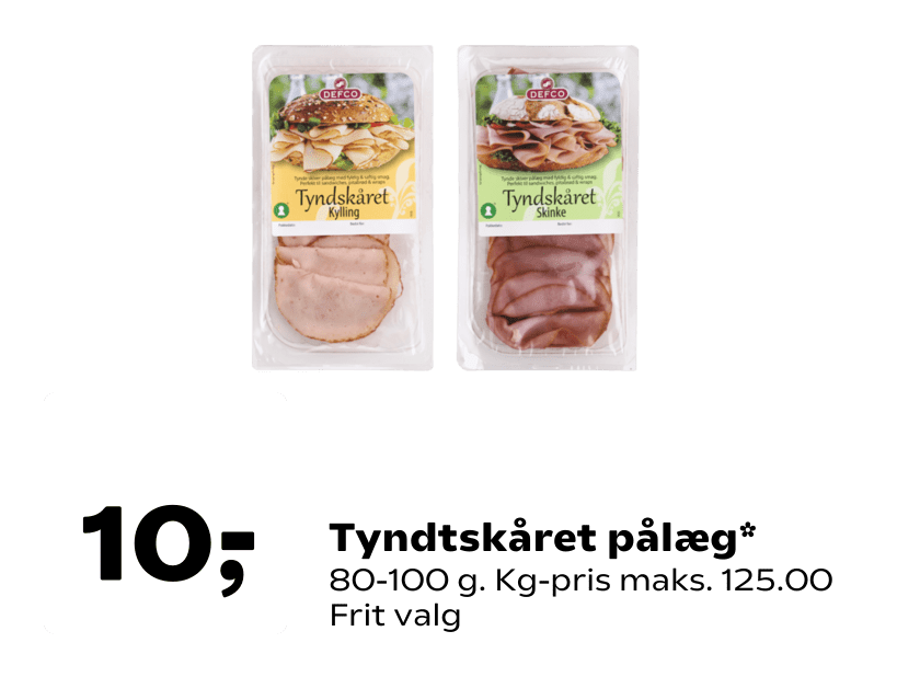 Tyndtskåret pålæg