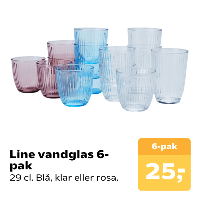 Line vandglas 6-pak