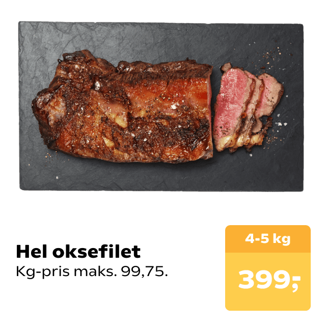 Hel oksefilet
