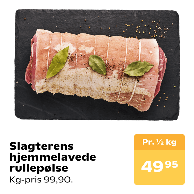 Slagterens hjemmelavede rullepølse