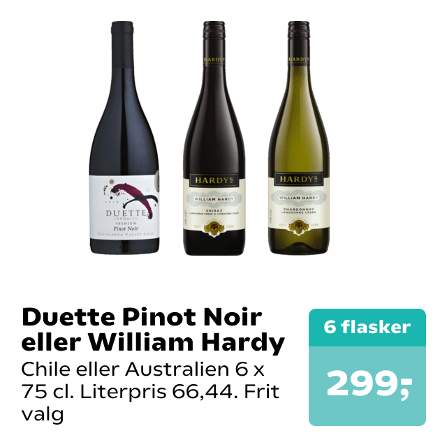 Duette Pinot Noir eller William Hardy