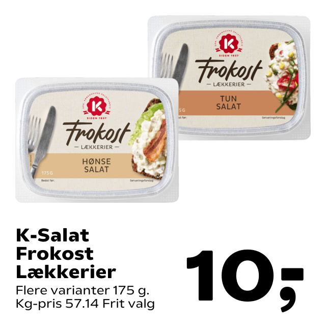 K-Salat Frokost LÃÂ¦kkerier