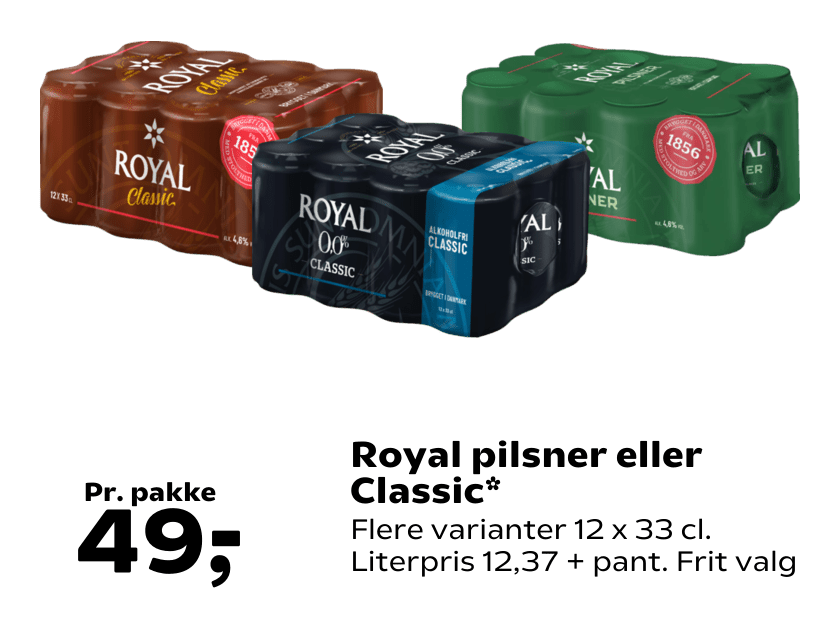 Royal pilsner eller Classic