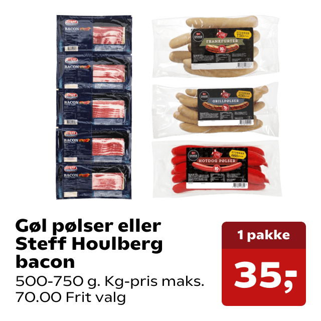 Gøl pølser eller Steff Houlberg bacon